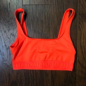 Victoria’s Secret PINK Neon Orange Sports Bra Small